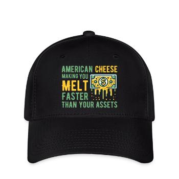 Amerikanische Käse & Assets Schmelzen Spaß - Flexfit Cap - Schwarz - Vorne