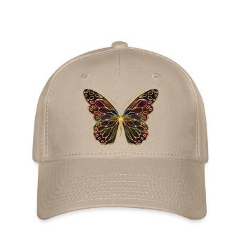 Schmetterling - Flexfit Cap - Khaki - Vorne