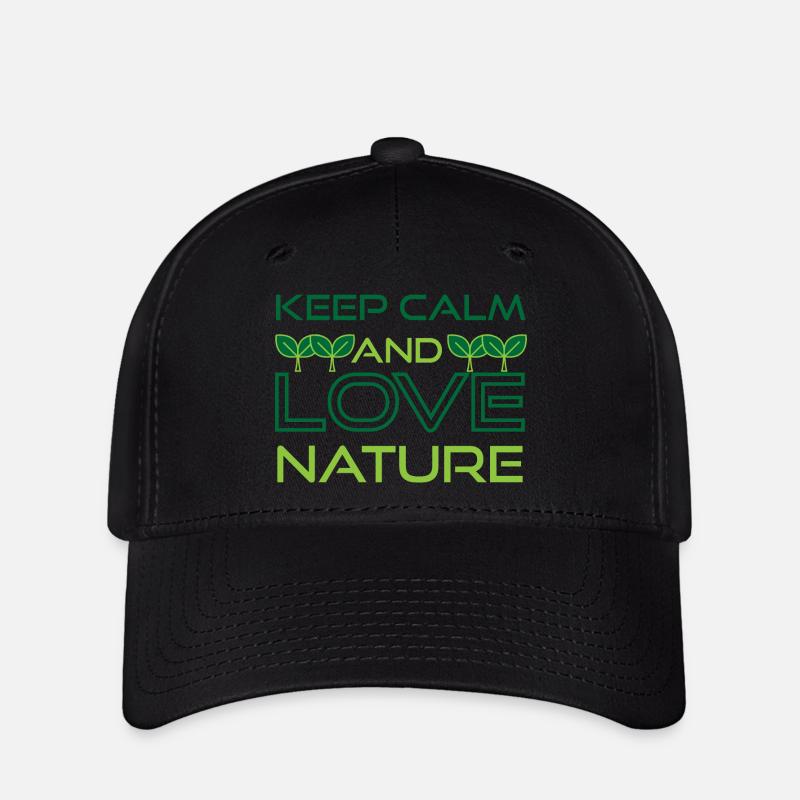 Keep Calm and Love Nature - Flexfit Cap - black