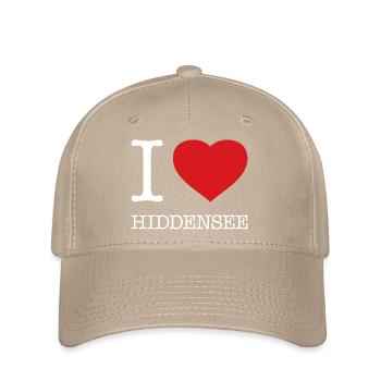 I LOVE HIDDENSEE - Flexfit Cap - Khaki - Vorne