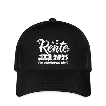 Rente 2025 - der Countdown läuft - Camper - Flexfit Cap - Schwarz - Vorne