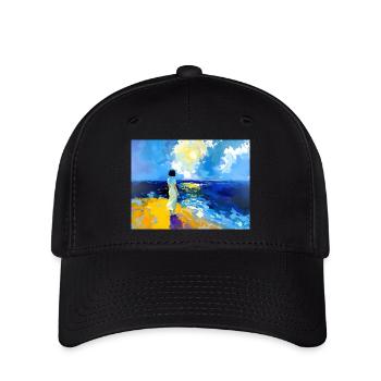 Mom on the beach - Flexfit Cap - black - Front