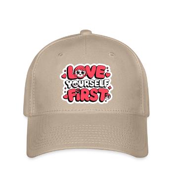 love yourself first Galentine’s Day 2026 - Casquette Flexfit - kaki - Devant
