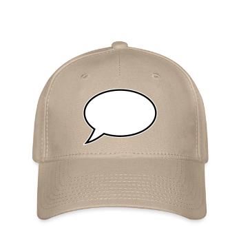 Sprechblase Design - Flexfit Cap - Khaki - Vorne