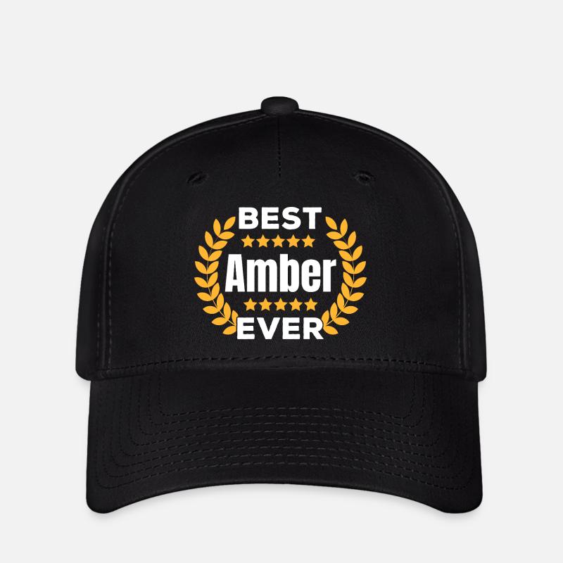 Best Amber Ever Legend Name Gift - Flexfit Cap - black