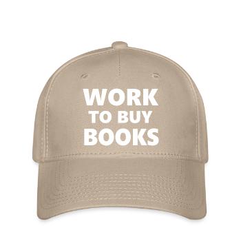 Cours de boisson : Travailler pour acheter des livres - Casquette Flexfit - kaki - Devant