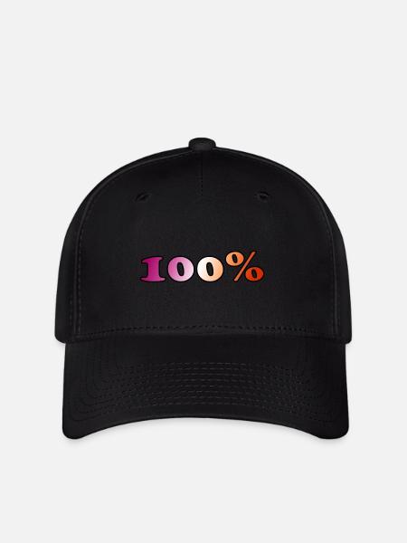 100 Prozent lesbisch - Flexfit Cap - Schwarz