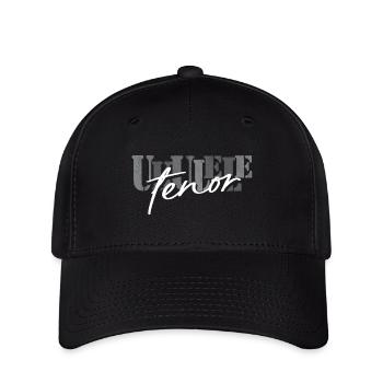 Tenor Ukulele schwarz weiß - Flexfit Cap - Schwarz - Vorne