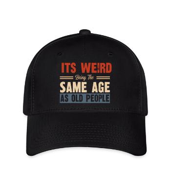 Phrase amusante sur le passage du temps - Casquette Flexfit - noir - Devant