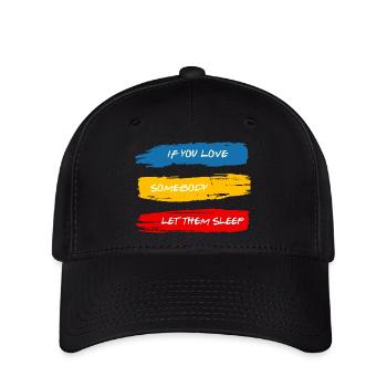 Lass sie schlafen - Flexfit Cap - Schwarz - Vorne
