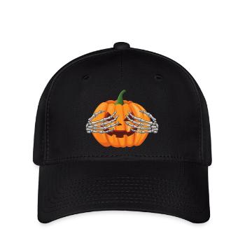 Helloween Style Kürbis - Flexfit Cap - Schwarz - Vorne