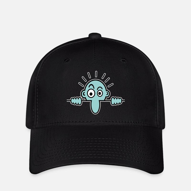 Mauermännchen hellblau - Flexfit Cap - Schwarz