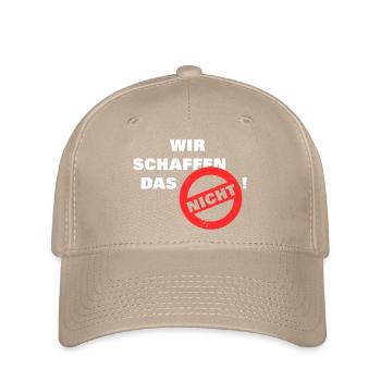 Wir schaffen das nicht - weiß - Flexfit Cap - Khaki - Vorne
