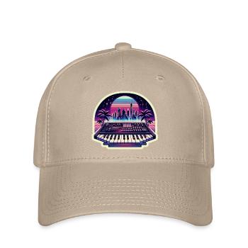 Synthesizer City Sticker - Flexfit Cap - khaki - Front