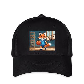 mignon petit renard démon vie quotidienne - basket-ball - Casquette Flexfit - noir - Devant