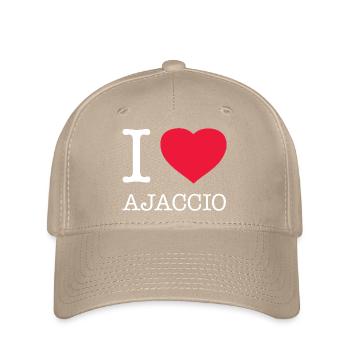 I LOVE AJACCIO - Flexfit Cap - khaki - Front