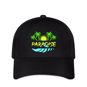 surf paradise - Flexfit Cap - Schwarz - Vorne