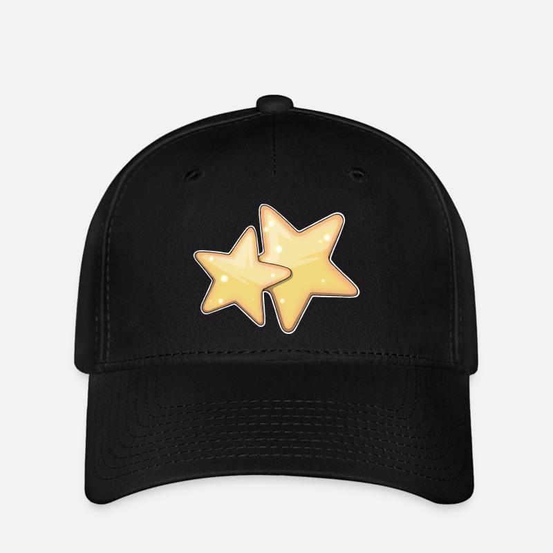 Glowing Starry Pattern Design for Apparel - Flexfit Cap - black