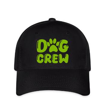 dog pfote crew 01 - Flexfit Cap - Schwarz - Vorne