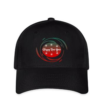 HAPPY NEW YEAR. NEW YEAR'S EVE. BEST WISHES - Flexfit Cap - black - Front