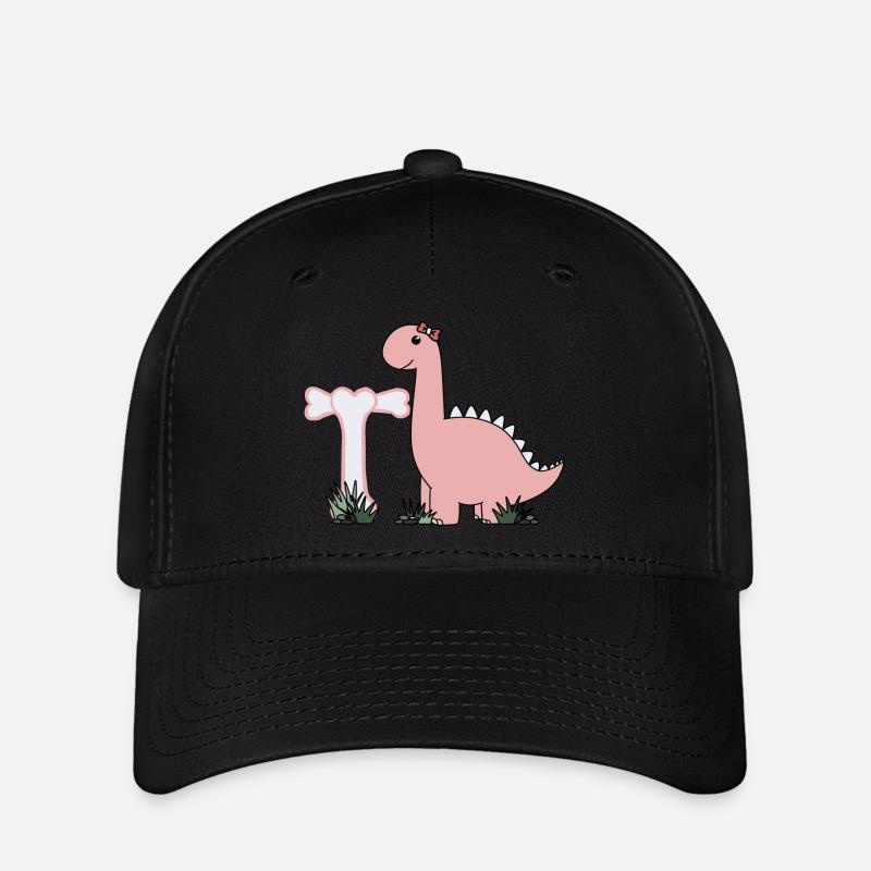 Buchstabe T - Flexfit Cap - Schwarz