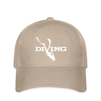 Diving Silhouette Splash - Flexfit Cap - khaki - Front