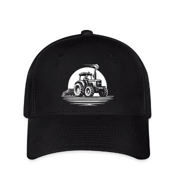Cooles Traktor Design für echte Landwirte - Flexfit Cap - Schwarz - Vorne