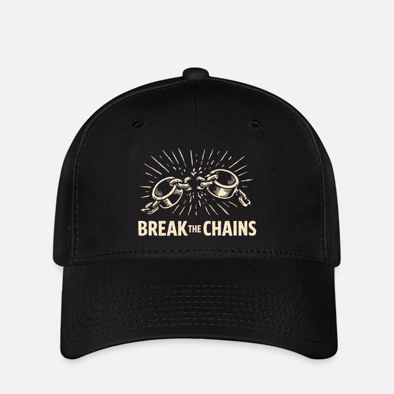Break The Chains Motivation - Flexfit Cap - Schwarz