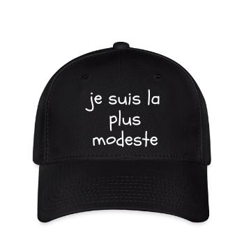 Je suis la plus modeste - Casquette Flexfit - noir - Devant