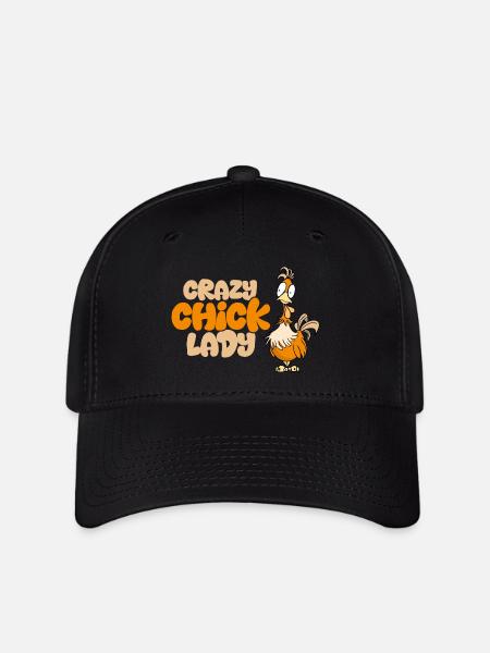 Crazy Chick Lady - Flexfit Cap - Schwarz