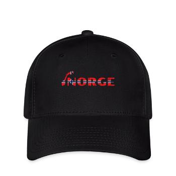 Norge Drapeau de la carte norvégienne - Casquette Flexfit - noir - Devant