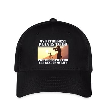Retired Photographer - Flexfit Cap - Schwarz - Vorne