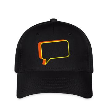chat box - Flexfit Cap - black - Front