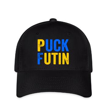 Puck futin - Flexfit Cap - Schwarz - Vorne