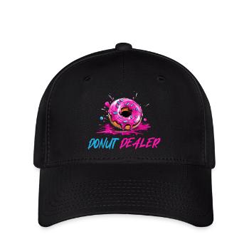 Revendeur de beignets roses - Casquette Flexfit - noir - Devant