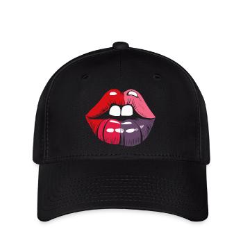 LÈVRES - Casquette Flexfit - noir - Devant