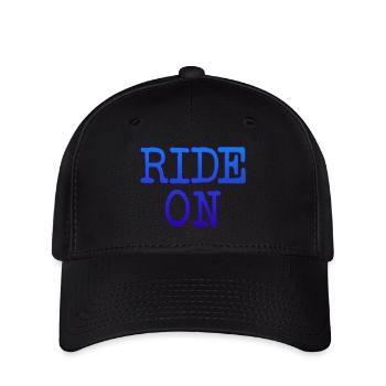 Slogan de motivation RIDE ON Statement - Casquette Flexfit - noir - Devant