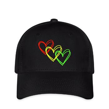 Hearts <3 Heart Necklace ♥ Love - Flexfit Cap - black - Front