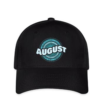 August - Flexfit Cap - Schwarz - Vorne