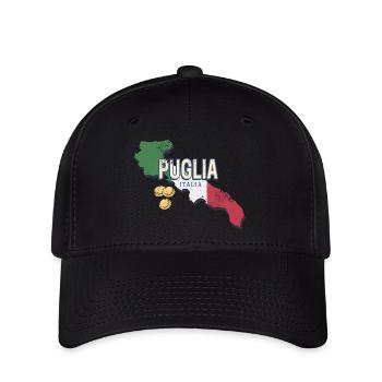 Pouilles Italie Région Rétro Vintage Souvenir - Casquette Flexfit - noir - Devant
