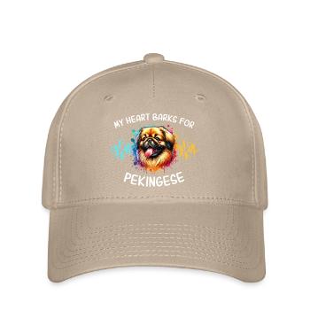 Pekinese Herzlinie - Flexfit Cap - Khaki - Vorne