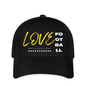 Love football yellow - Flexfit Cap - black - Front