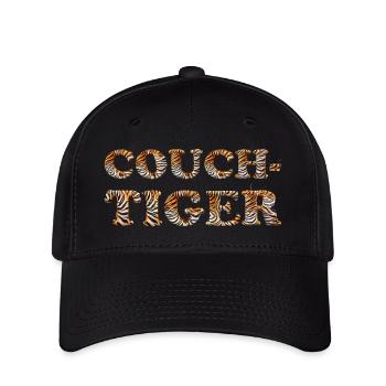 Jeu de mots expression ambiguë - canapé tigre - Casquette Flexfit - noir - Devant