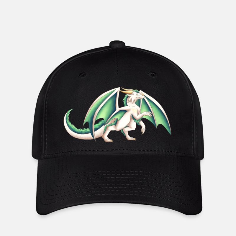 Weißer Drache - Flexfit Cap - Schwarz