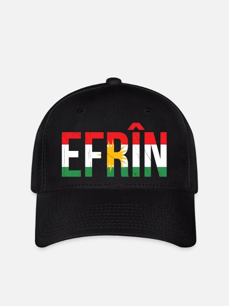 Kurdistan Kurden Friedenssymbol mit Nationalflagge - Flexfit Cap - Schwarz