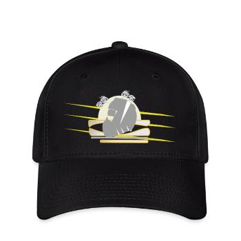 Motorcycle Chopper Helmet - Flexfit Cap - black - Front