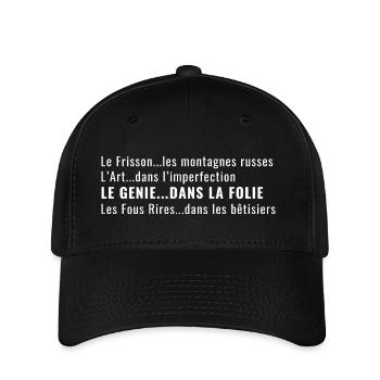 SENTENCES. Design Humour - Message - Flexfit Cap - black - Front