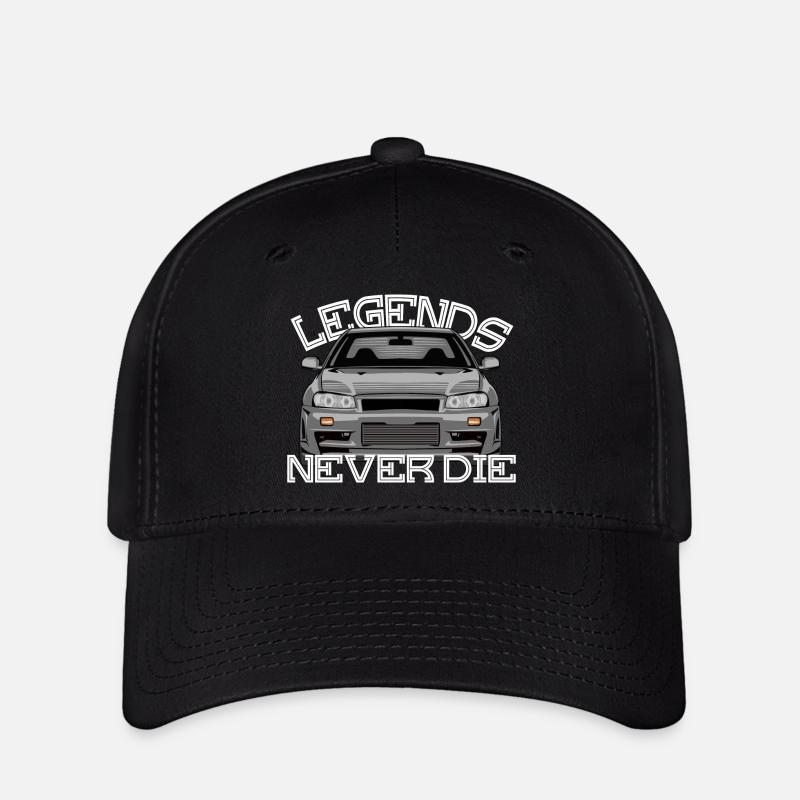 Skyline R34 legends never die - Flexfit Cap - black