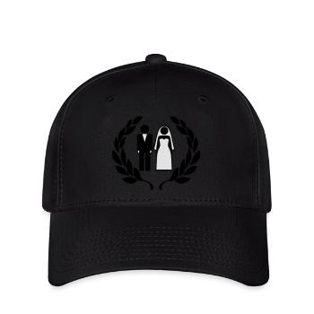 Hochzeitspaar - Wedding Couple - Flexfit Cap - Schwarz - Vorne