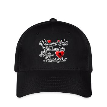 Liebe Valentinstag Ehe Paare Hochzeit Spruch - Flexfit Cap - Schwarz - Vorne